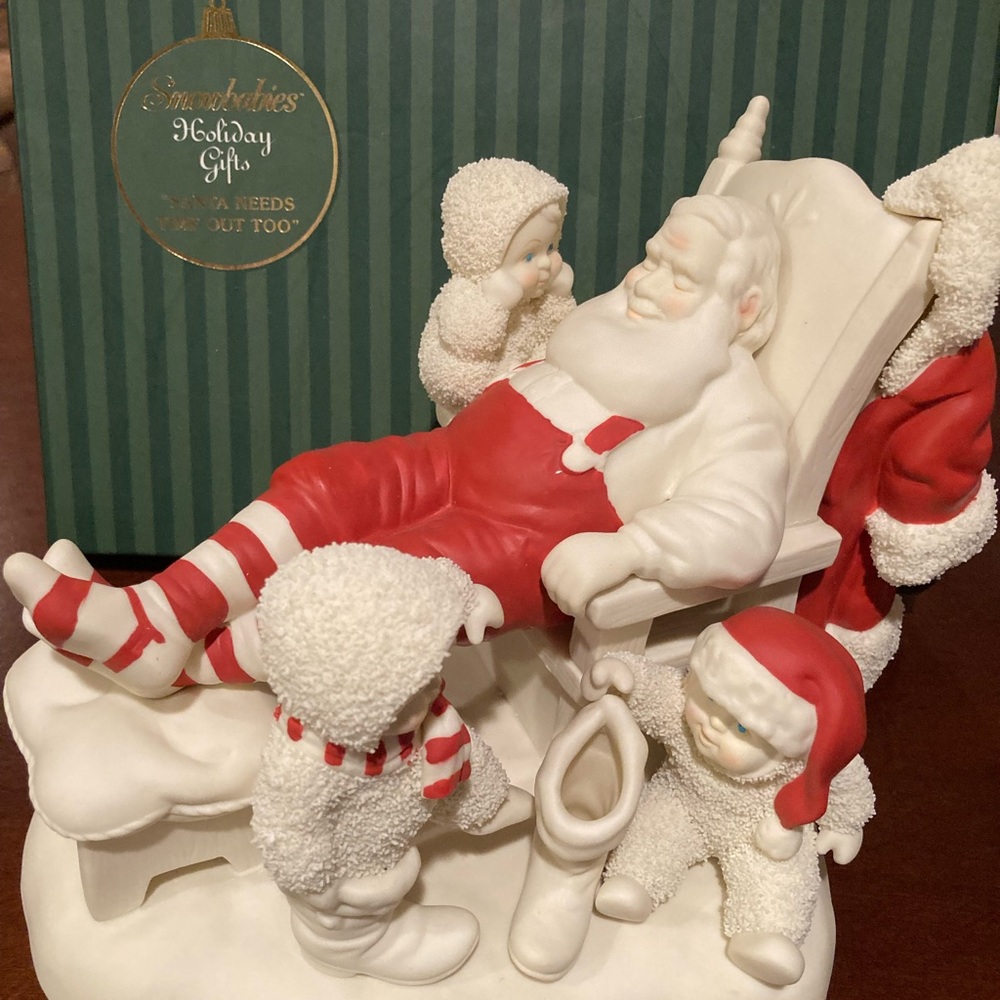 Department 56 snow babies Santa needs time out too.